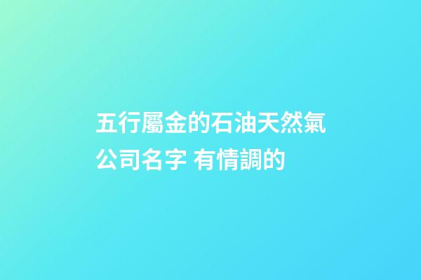 五行屬金的石油天然氣公司名字 有情調的-第1張-公司起名-玄機派